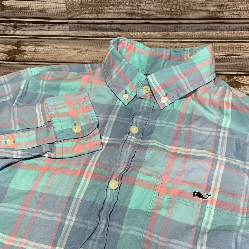 Vineyard Vines Slim‎ Fit Plaid Button Down Shirt Size S